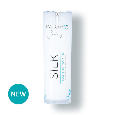 Visibly soothe, plump, and soften skin after any professional skin procedure with this hydrating Silk that fights the FIVE signs of aging: wrinkles, sun spots, skin laxity, thickness, and uneven skin texture. Our Nourishing Silk combines human stem cell derived growth factors with soothing ingredients like aloe vera and green tea extract to help nourish the skin.